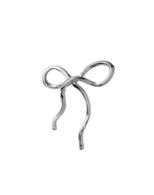 Flow Bow Single Ørering - Sølvfarvet 
